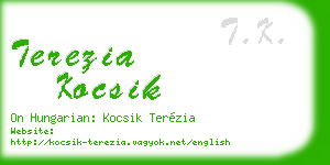terezia kocsik business card